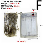 Copper wire fairy lights for Christmas tree and home décor