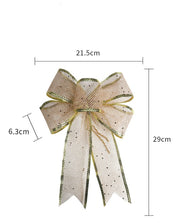 Christmas Bow Ribbon Mesh - Decorative Champagne Scramble Finish for Holiday Decor`