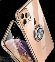 Transparent iPhone case with ring holder