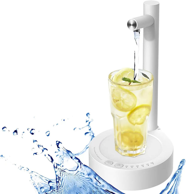 USB Smart Water Dispenser on glass of lemon water