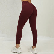 Women's Scrunch Butt Leggings - High Waist Seamless Yoga Pants Solid Color Sports