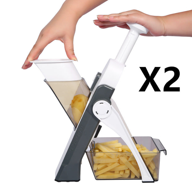 Multifunctional Vegetable Cutter – 6-in-1 Slicer, Shredder & Kitchen Tool