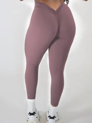 Women's Scrunch Butt Leggings - High Waist Seamless Yoga Pants Solid Color Sports