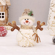 Glowzy Luxury velvet snowman decoration for holiday display