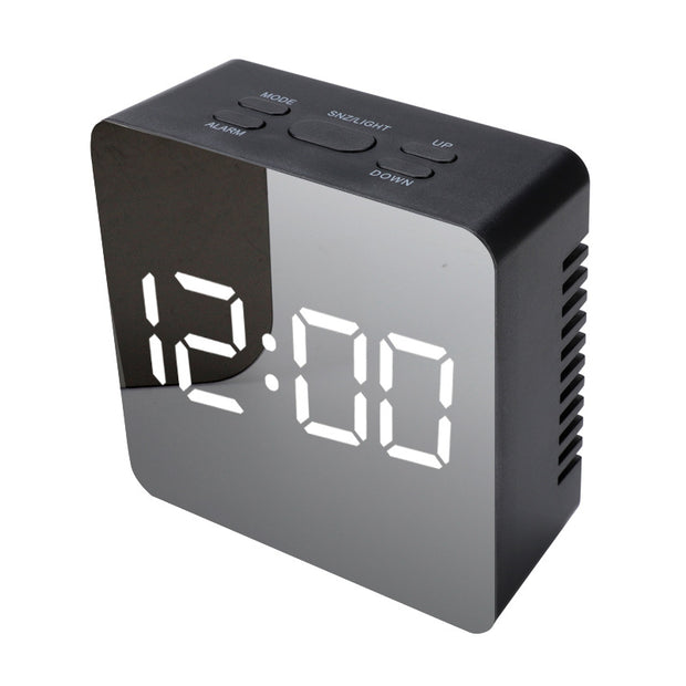 "LED Mirror Digital Desktop Clock with USB power"