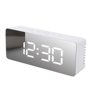 "LED Mirror Digital Desktop Clock with USB power"