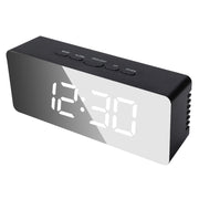 "LED Mirror Digital Desktop Clock with USB power"