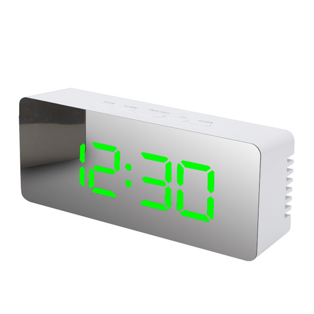 "LED Mirror Digital Desktop Clock with USB power"