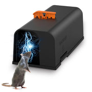 "Mouse entering zapper trap with blue electric effect