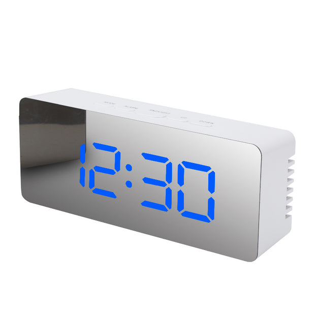 "LED Mirror Digital Desktop Clock with USB power"