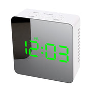 Modern LED Mirror Digital Clock with USB – Sleek Desktop Alarm