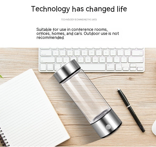"Rechargeable hydrogen water bottle with USB charging"