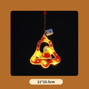 Holiday string lights hanging on tree