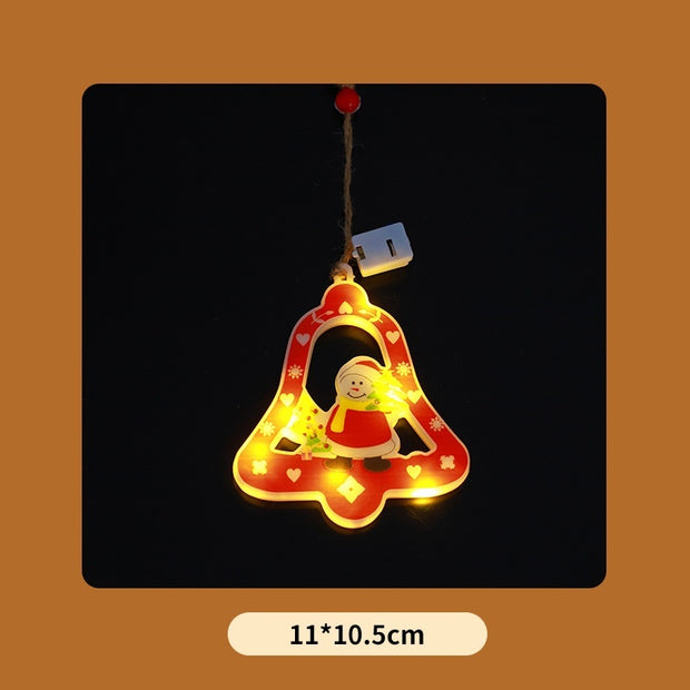 Holiday string lights hanging on tree