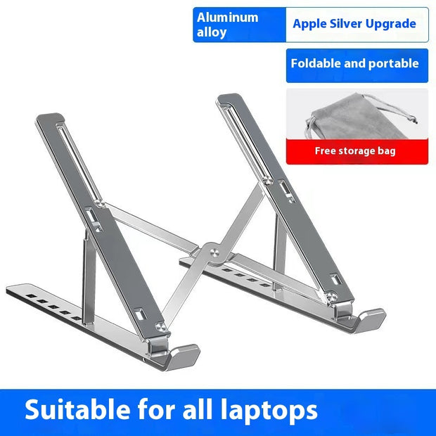 Sturdy aluminum foldable laptop accessory