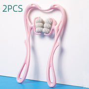 Manual Six-Wheel Neck Massager – Portable Roller Massage Tool for Pain Relief & Relaxation