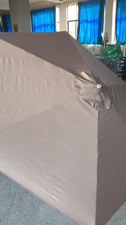 Black garden waterproof umbrella side view