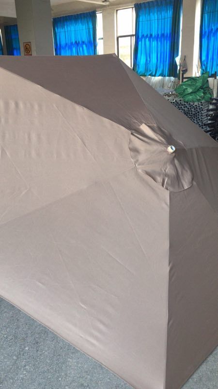 Black garden waterproof umbrella side view