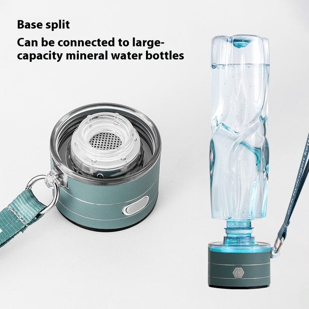 "Hydrogen water pitcher with carrying strap"