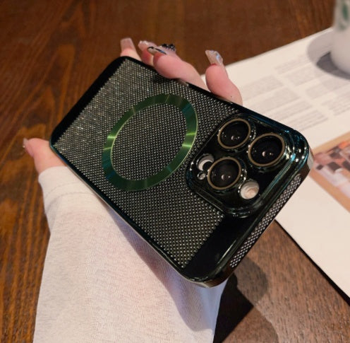 Electroplating Mesh Heat Dissipation Phone Case – Shockproof, Slim & Stylish Cover for iPhone