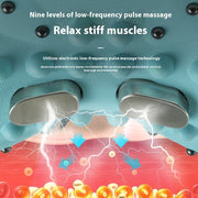 "Close-up view of blue-green mini sewing machine with accessories