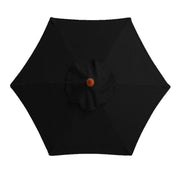 Black garden waterproof umbrella side view