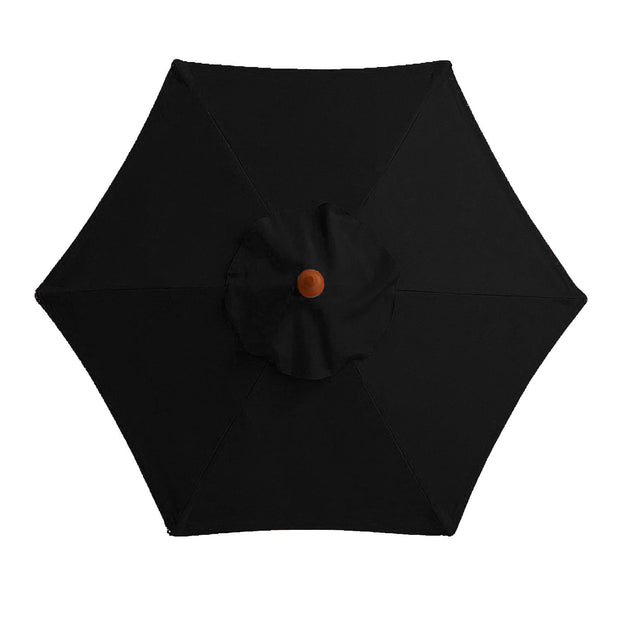 Black garden waterproof umbrella side view