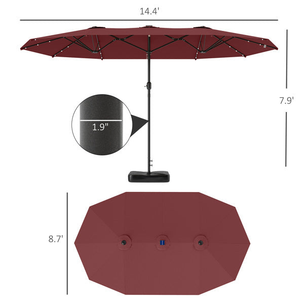 Foldable beach umbrella with easy crank handle