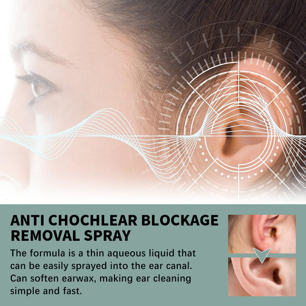 Woman Using Ear Cleaning Spray for Hygiene