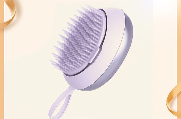 Purple Electric Hair Brush for Scalp Therapy