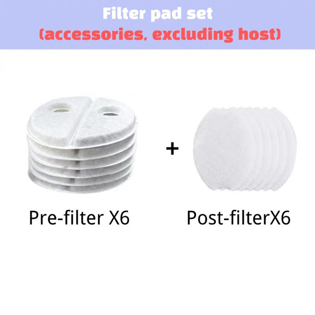 White Filter Element Set – Replacement Filters for Automatic Pet Water Fountain