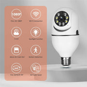 Easy installation E27 light bulb security camera