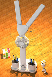 Multifunction table lamp with thermometer display