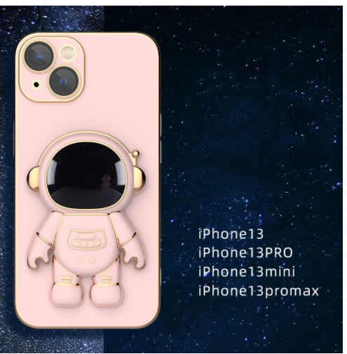 Astronaut stand phone case in cherry blossom color