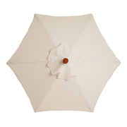 Beige outdoor sun umbrella top view