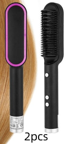 Professional Hair Straightening & Curling Brush – 2PCS Set