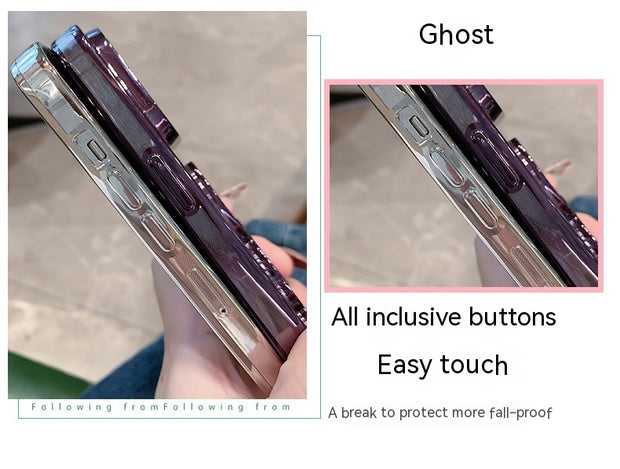 Black electroplated rabbit phone cover for iPhone