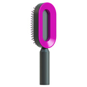 Self-Cleaning Hair Brush for Women - One-Key Cleaning Hair Loss Airbag Massage Scalp Comb Anti-Static Hairbrush (Multiple Colors