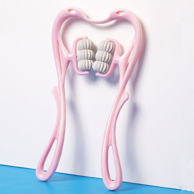 Manual Six-Wheel Neck Massager – Portable Roller Massage Tool for Pain Relief & Relaxation