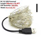 🎄Fairy Lights Copper Wire LED String Lights Christmas Wreath