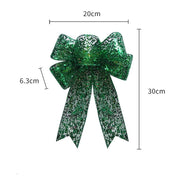Christmas Bow Ribbon Mesh - Decorative Champagne Scramble Finish for Holiday Decor`