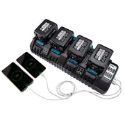 Portable electric tool charger – side view